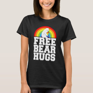 LGBT Pride Free Bear Hugs Rainbow Support Human Ri T Shirt
