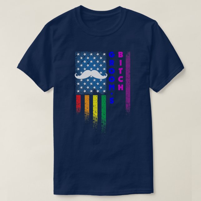 Lgbt Pride Gay Bachelor Party Engagement1347  T Shirt (Design framsida)
