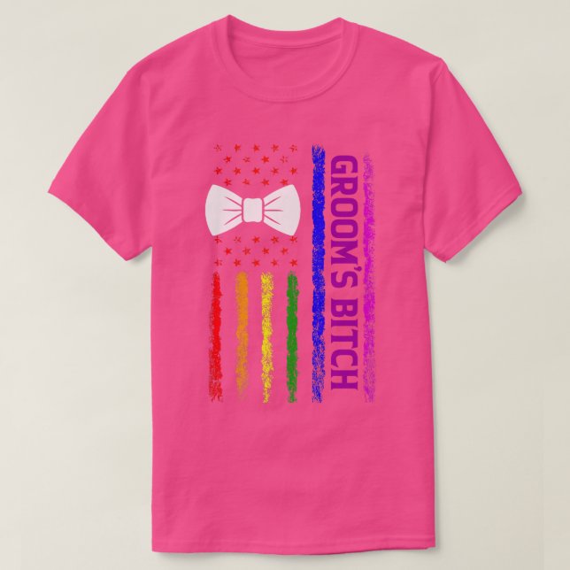 LGBT Pride Gay Bachelor Party Engagement  T Shirt (Design framsida)