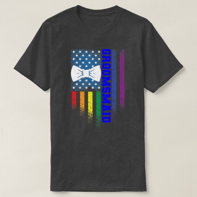 Lgbt Pride Gay Bachelor Party-Förlovning 1348 T Shirt (Design framsida)