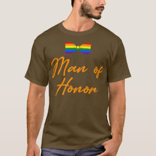Lgbt Pride Gay Bachelor Party Man of Honor Engagem T Shirt