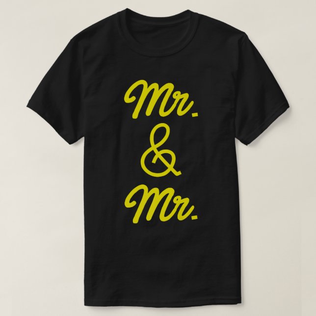 Lgbt Pride Gay Bachelor Party Mr And Mr Engagement T Shirt (Design framsida)