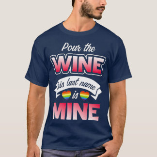 Lgbt Pride Gay Sängkantsfest Öppna Vin T Shirt