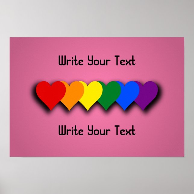 LGBT pride hearts Poster (Framsidan)