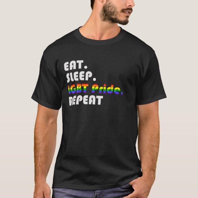 LGBT-Pride i viloläge Upprepa T-shirt (Framsida)