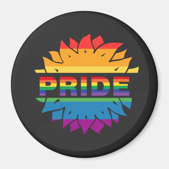 LGBT+Pride kärlek. regnbåge, knapp, magnet (Framsidan)