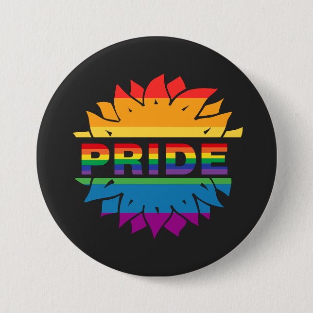 LGBT+Pride kärlek. regnbåge, knapp, magnet Knapp (Framsida)