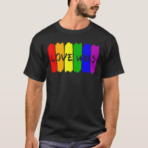 Lgbt Pride Kärlek Wins Rainbow Support Gay Lesbisk T Shirt
