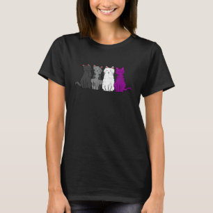 Lgbt Pride Katt Djur Ace Flag Asexualitet Demisexu T Shirt