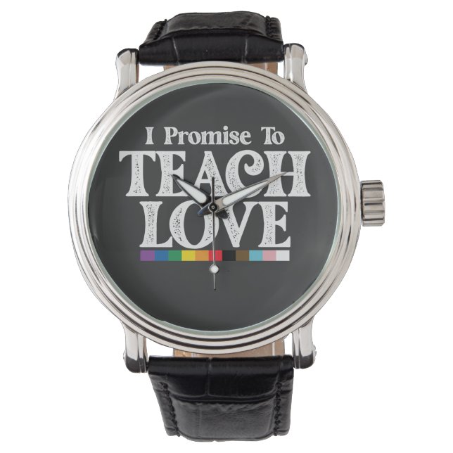 LGBT Pride Lärare I lovar att Teach Kärlek Gay Armbandsur (Framsida)