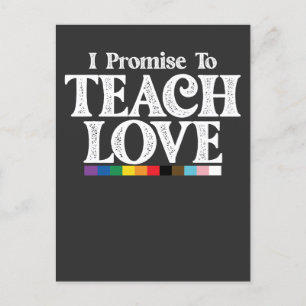 LGBT Pride Lärare I lovar att Teach Kärlek Gay Inbjudan Vykort