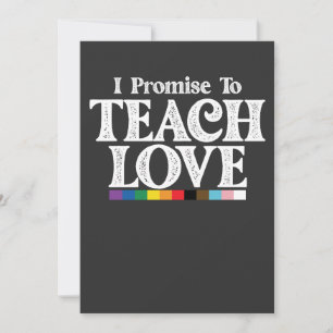 LGBT Pride Lärare I lovar att Teach Kärlek Gay Inbjudningar