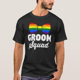 LGBT Pride Rainbow Bachelor Party Gay Wedding Groo T Shirt