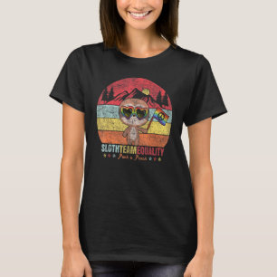 Lgbt Pride Sloth Team Equality Rainbow Flagga Supp T Shirt