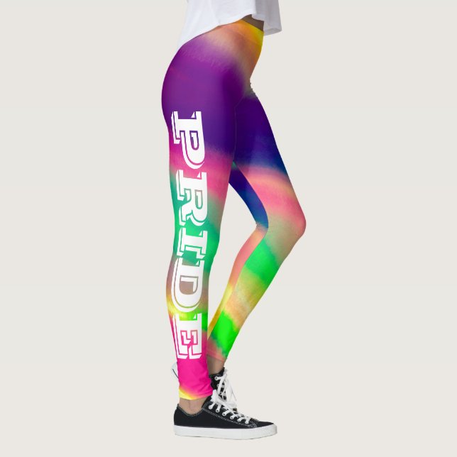 LGBT-Pride - vattenfärgsregn Leggings (Höger)
