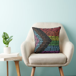 LGBT Pride Yrken Word Cloud Kastkudde  Kudde
