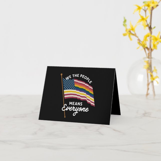 LGBT Prideparad Vi Folket Betyder Alla  Kort (Gul blomma)