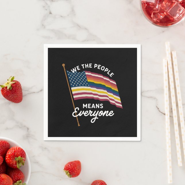 LGBT Prideparad Vi Folket Betyder Alla  Pappersservett (Insitu)