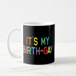 Lgbt-Pridet Birthday sätter upp min födelsekort Kaffemugg