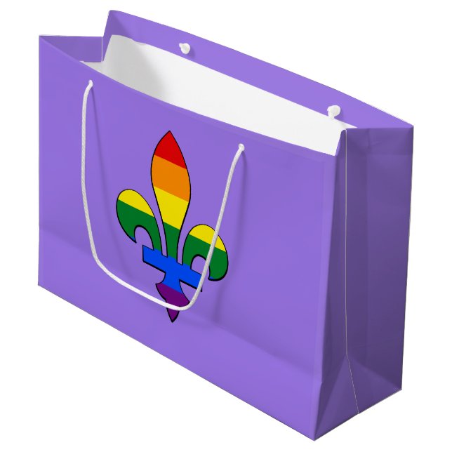 LGBT-pridet fleur-de-lis (Framsidan Vinklad)