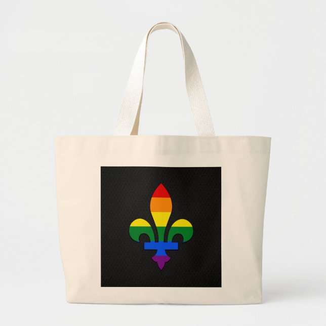 LGBT-pridet fleur-de-lis Jumbo Tygkasse (Framsidan)