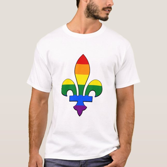 LGBT-pridet fleur-de-lis T-Shirt (Framsida)