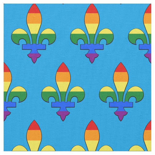 LGBT-pridet fleur-de-lis Tyg (Närbild)