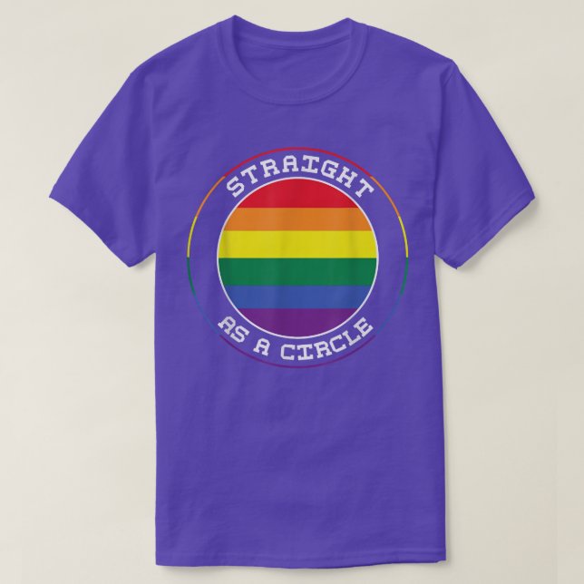LGBT-Pridet i Gay pride (Rak Circle) M T Shirt (Design framsida)