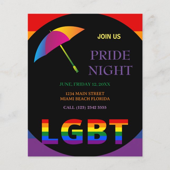 LGBT-Pridet Nattflygare Flygblad (Framsidan)