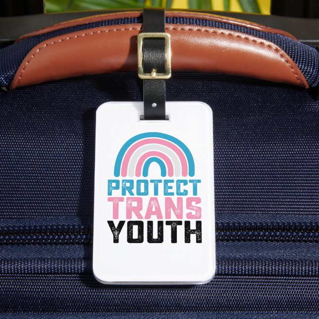 LGBT-Pridet Skydda transgena ungdomar Bagagebricka (Framsida Insitu 2)