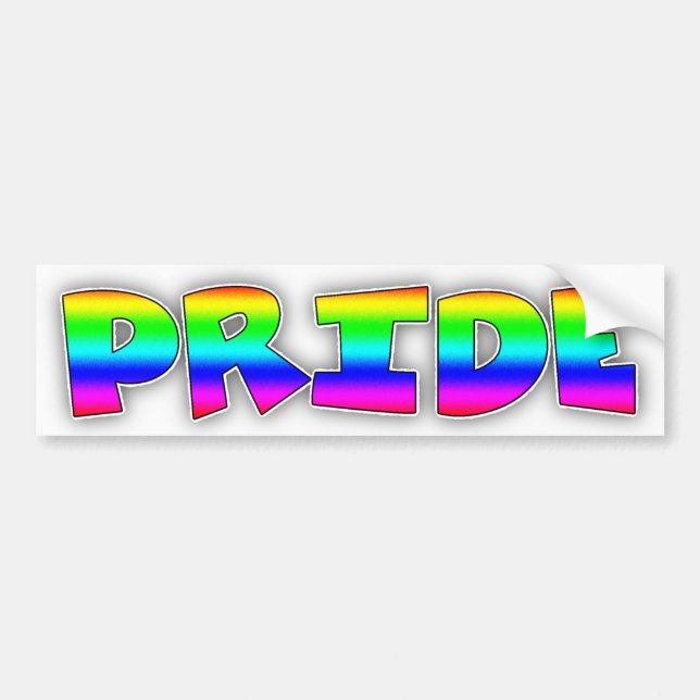 LGBT-Pridet stolt över att vara Gay Rainbow Bumper Bildekal (Framsidan)
