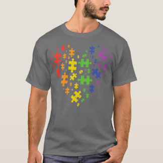 LGBT Puzzle Heart Costume Autism Awareness Gay Pri T Shirt