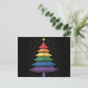 LGBT-Q Pride julgran Pajama regnbågsflagga Helg Vykort