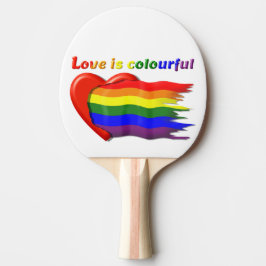 LGBT rainbow 2 - Love table tennis racket