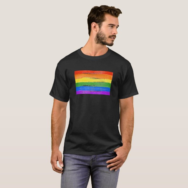 LGBT RAINBOW-FLAGGA PAY TRÖJA (Hel framsida)