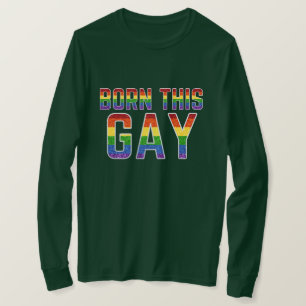 LGBT Rainbow Glitter har fött den här galgen T Shirt