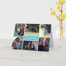 LGBT Rainbow Grattis på födelsedagen Photo Collage