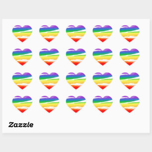 Lgbt Rainbow Heart-pensel, effekt Hjärtformat Klistermärke