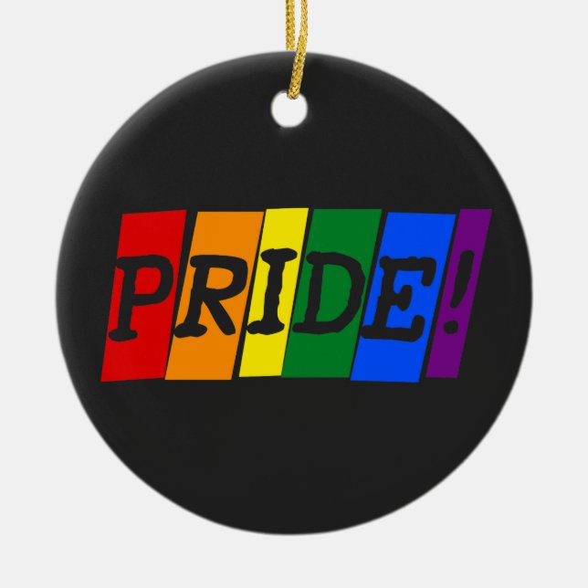 LGBT rainbow pride Ceramic Ornament (Framsidan)
