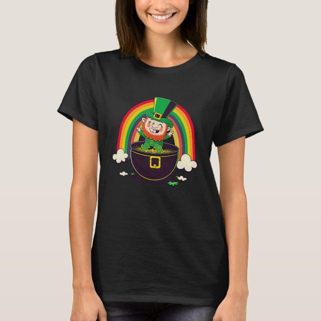 LGBT Rainbow Supporter Gay St Patricks Day  3 T Shirt (Framsida)