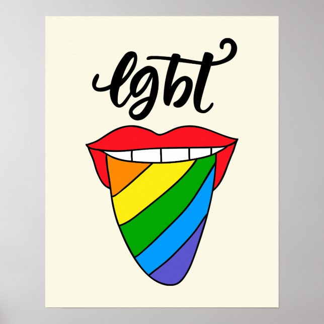 LGBT Rainbow Tunga Poster (Framsidan)