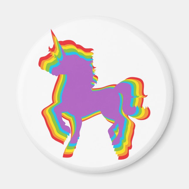 LGBT Rainbow Unicorn Magnet (Framsidan)