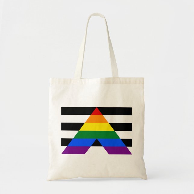 LGBT rak ally flagga Tote Bag Tygkasse (Framsidan)