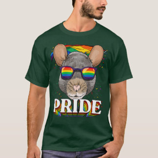LGBT Råtta Gay pride HBT TQ Rainbow Flagga Sunglas T Shirt