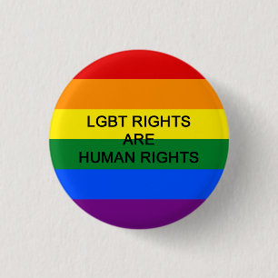 LGBT-rättigheter är mänsklig rättighetemblem Knapp