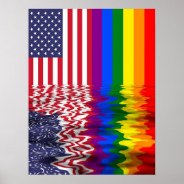 LGBT Regelbunden reflektion av Flagga Poster