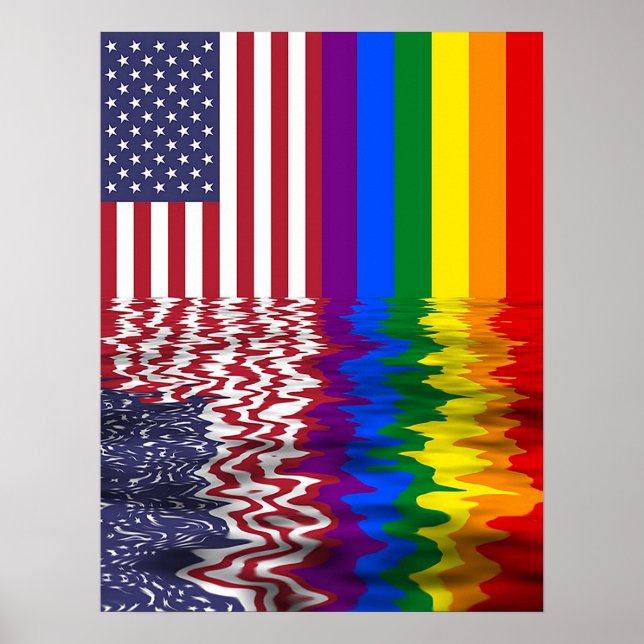 LGBT Regelbunden reflektion av Flagga Poster (Framsidan)