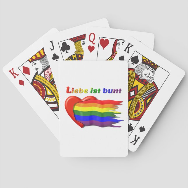 LGBT Regenbogen 2 - Love Spielkarten Casinokort (Baksidan)