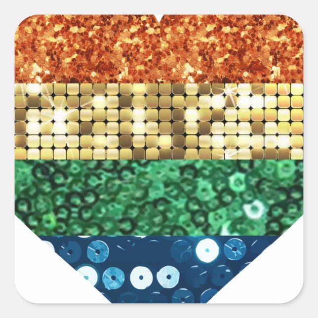 lgbt-regnbåge fyrkantigt klistermärke (Framsida)