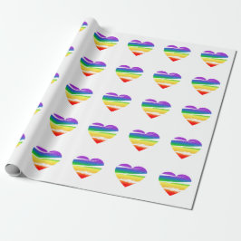 Lgbt regnbåge hjärta borste effekt presentpapper